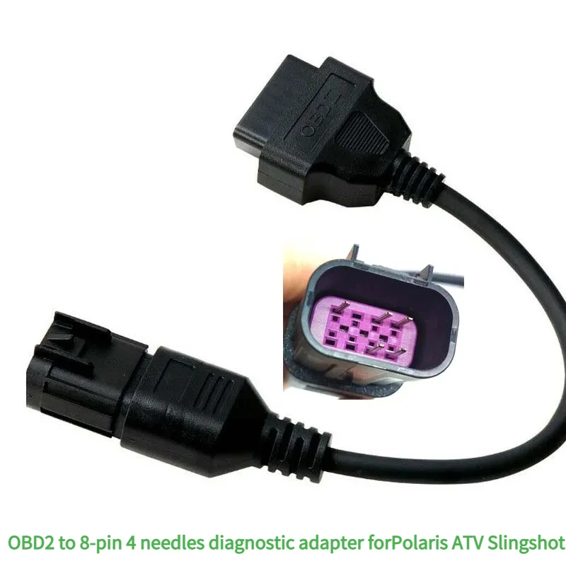 

NEW NOBD OBD2 To 8 Pin Diagnostic Adapter ATV Motorcycle Connection Cable for Polaris RZR/Ranger/General/Sportsman Etc Line