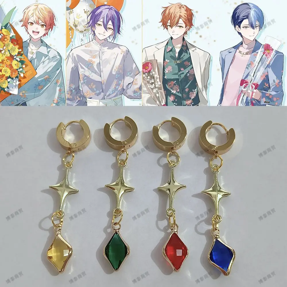 Shinonome Akito Project Sekai Colorful Stage! Feat Anime Aoyagi Toya Tenma Tsukasa Kamishiro Rui Ear Clips Stud Earrings Jewelry