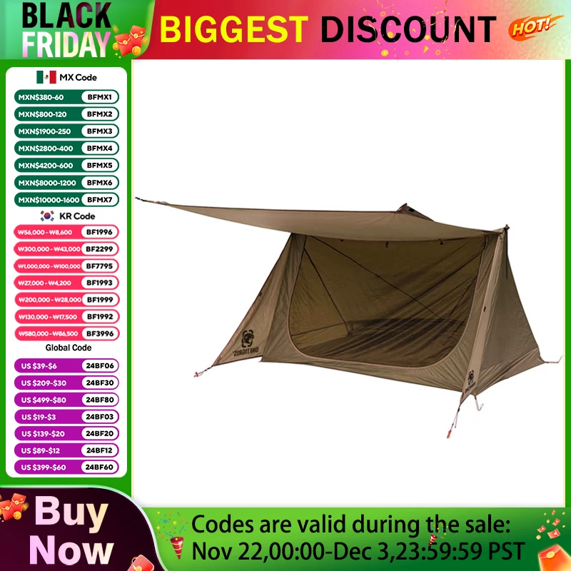 3 Season Tent BACKWOODS BUNGALOW Ultralight Shelter Baker Style Tent for Bushcrafters & Survivalists Camping Hiking