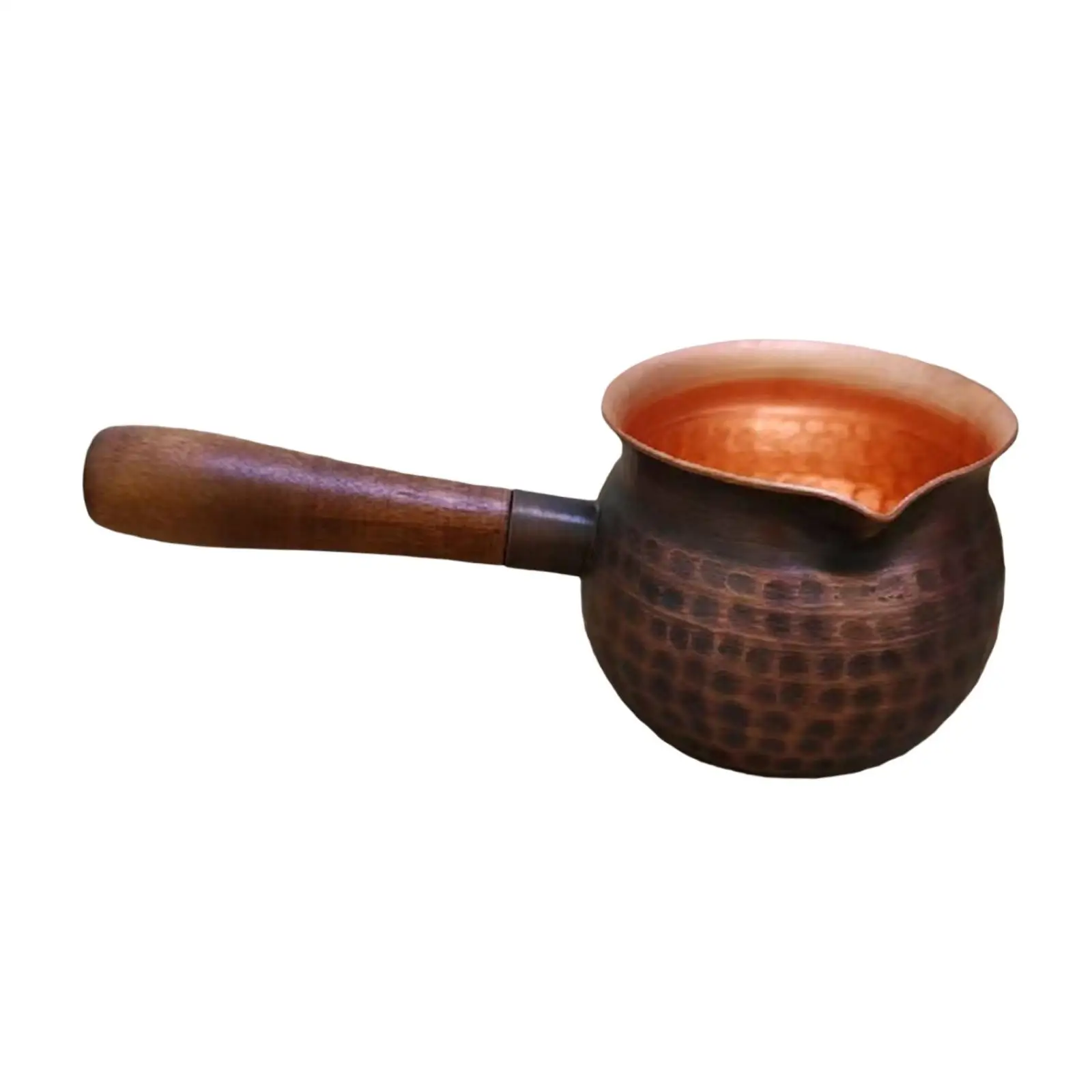 Copper Tea Kettle for Stovetop with Side Handle for Boiling Tea Teapot Turkish Coffee Pot for Home Picnic Kitchen Tea House