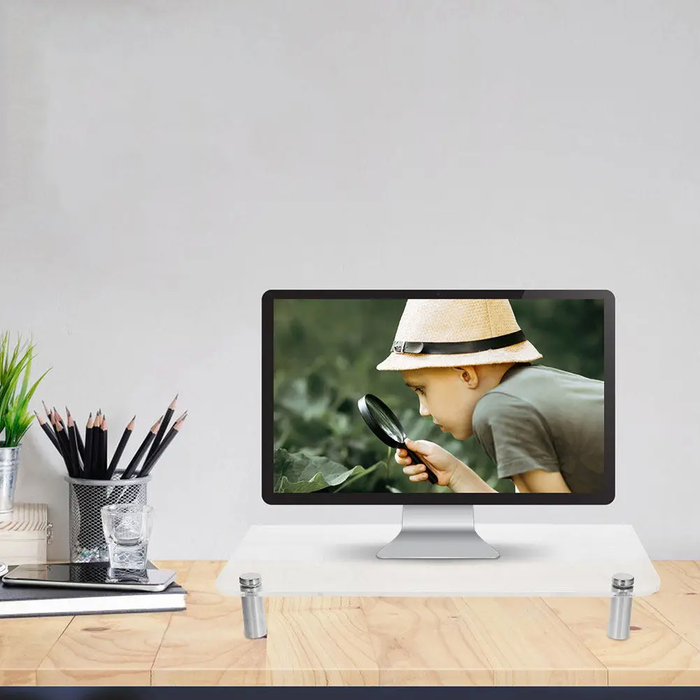 Premium Monitor Riser Stand Desktop Organizer Laptop Stand Computer Screen Riser Monitor Lifting Rack Office Workspace