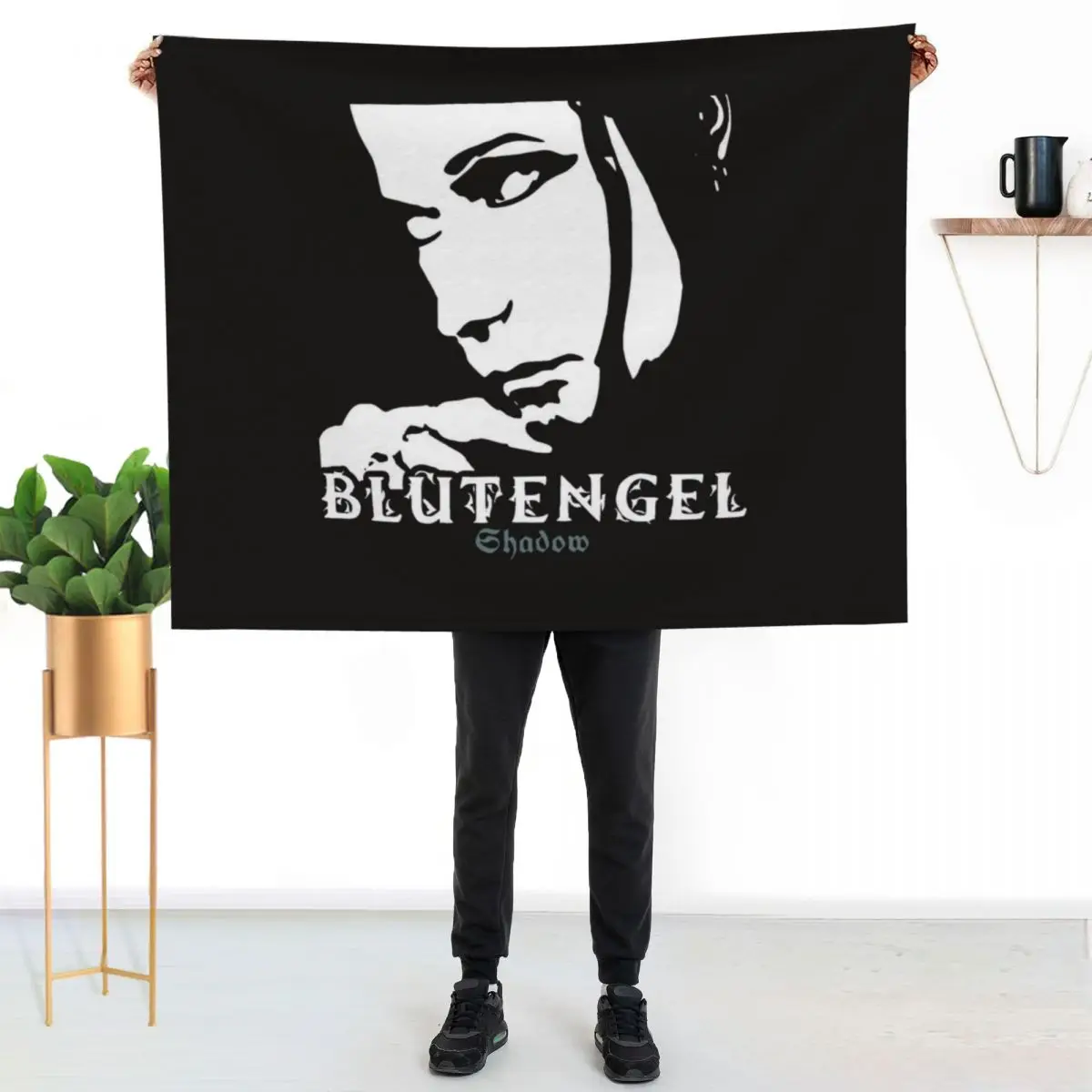 Chris Pohl - Blutengel Throw Blanket Luxury Brand Nap Travel Flannel Soft Plaid Shaggy Blankets