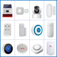 Tuya Smart Home Alarm System Door PIR Siren Smoke GAS Password Keypad Sensor for Security Home Wifi GSM SMS Alarm System Infrare