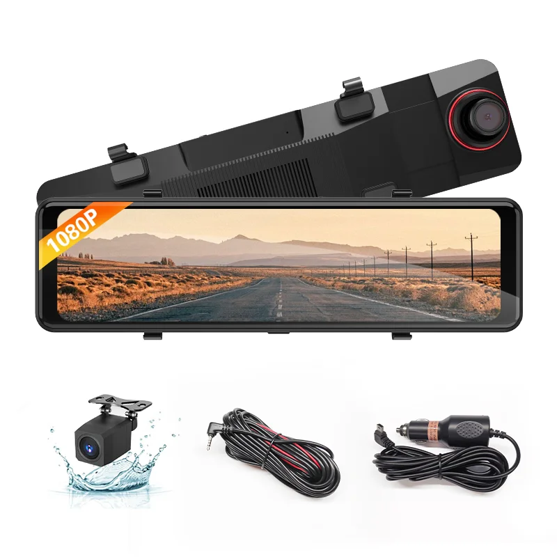 Dual Dash Cam With Gps Wifi - Cámara de salpicadero con espejo retrovisor,