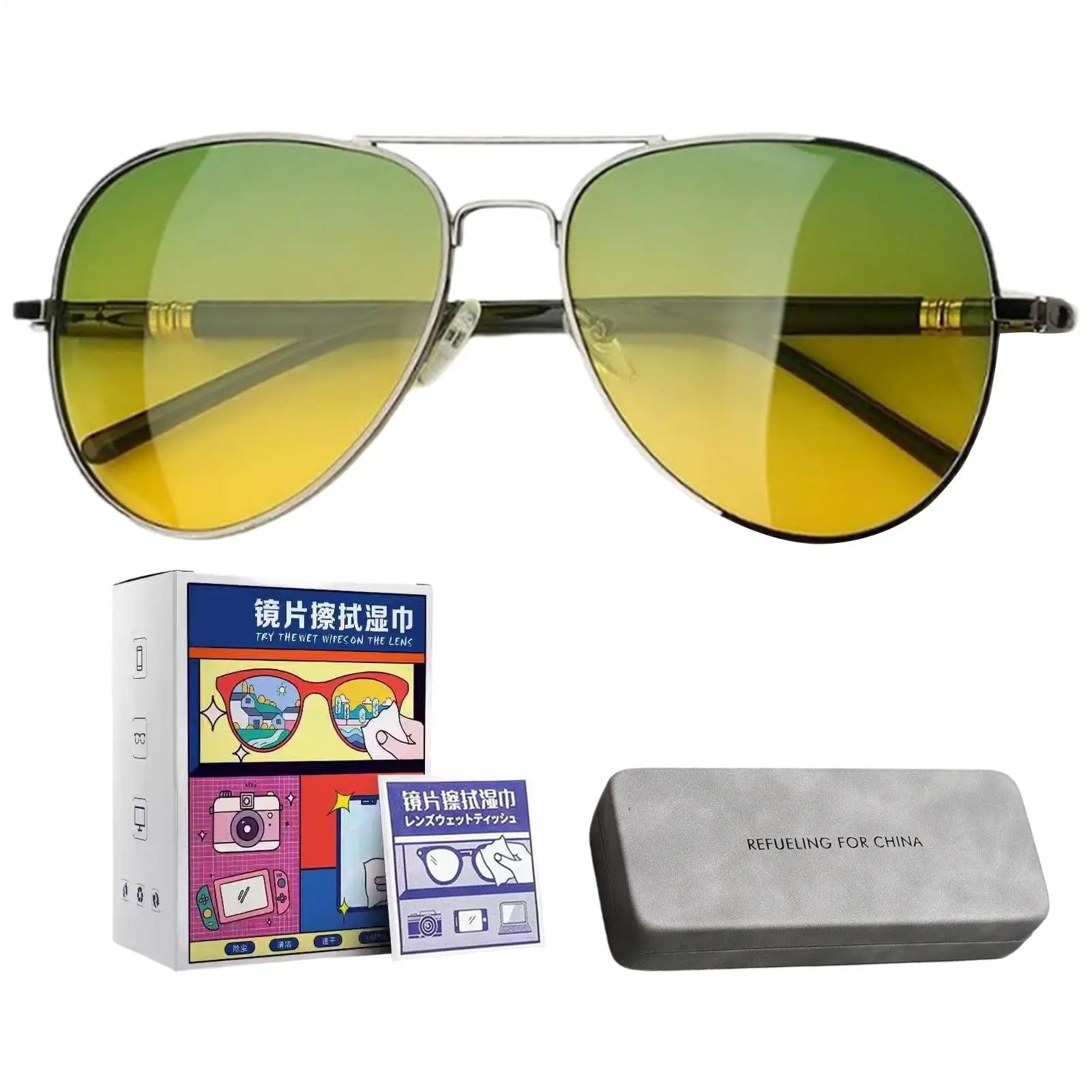 Night Driving Glasses Ergonomic Polarized Yellow Safety Goggles Anti Glare for Men Women Car Drivers Sun Travel Daily Commuting