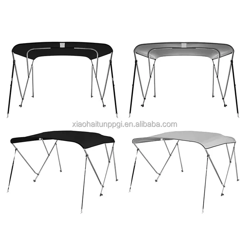 Boat Aluminum 4 Bow  Bimini Top Sunshade Tent for Inflatable Boat Aluminum Canvas  Bimini  Fittings