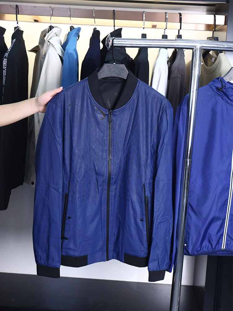 

Мужская модная комфортная повседневная куртка Homesi с воротником-бомбером и узором, приталенного кроя, с длинными рукавами, для города, весна-осень