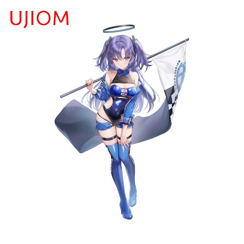 UJIOM Racing Girls Blue Archive Wall Stickers Hayase Yuuka Saiba Momoi Cute Trunk Scratch Proof Decal Simple Bathroom Decor