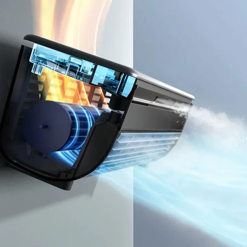 Wall Hanging Mist Cooling Fan, Portable Water Spray Air Cooler, Anti-rust Wall Mount Cooling Unit for Cooking Area