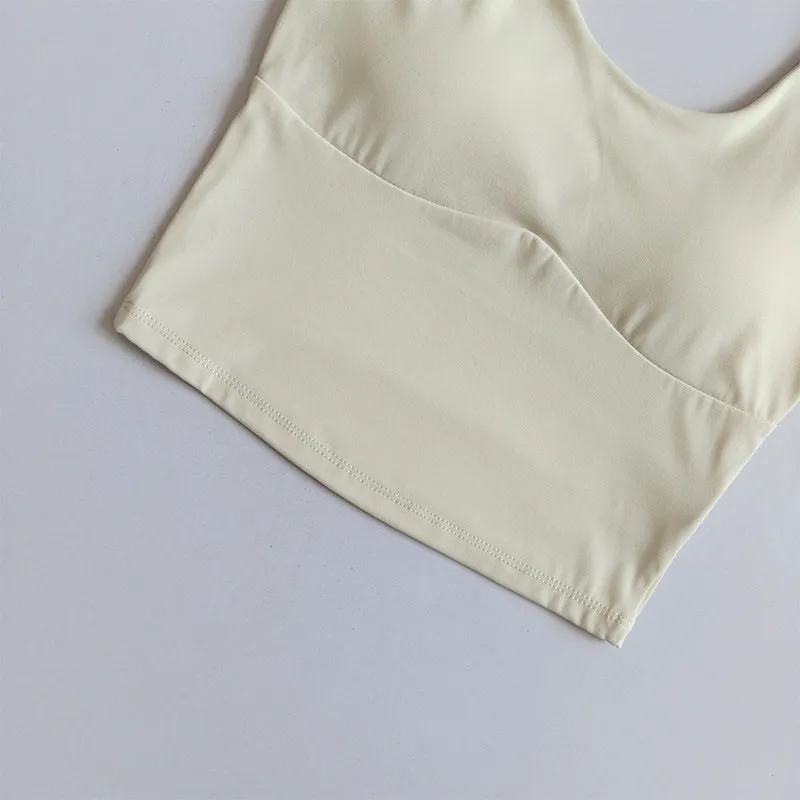 Sexy Neckholder-Yoga-Sport-BH-Weste mit schönem Rückendesign, festem Halt, einteiligem Cup, für Damen zum Laufen, Sommer, schlankmachend, Fitness-Oberteil. – Detail 15