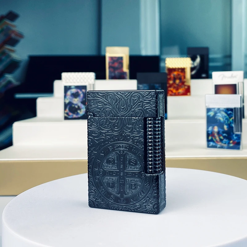 Ping Sound Commemorative Edition Luxe butaanaansteker Enkele en dubbele vlam Natuurlijke verf Sigarettenroker's Choice 11808