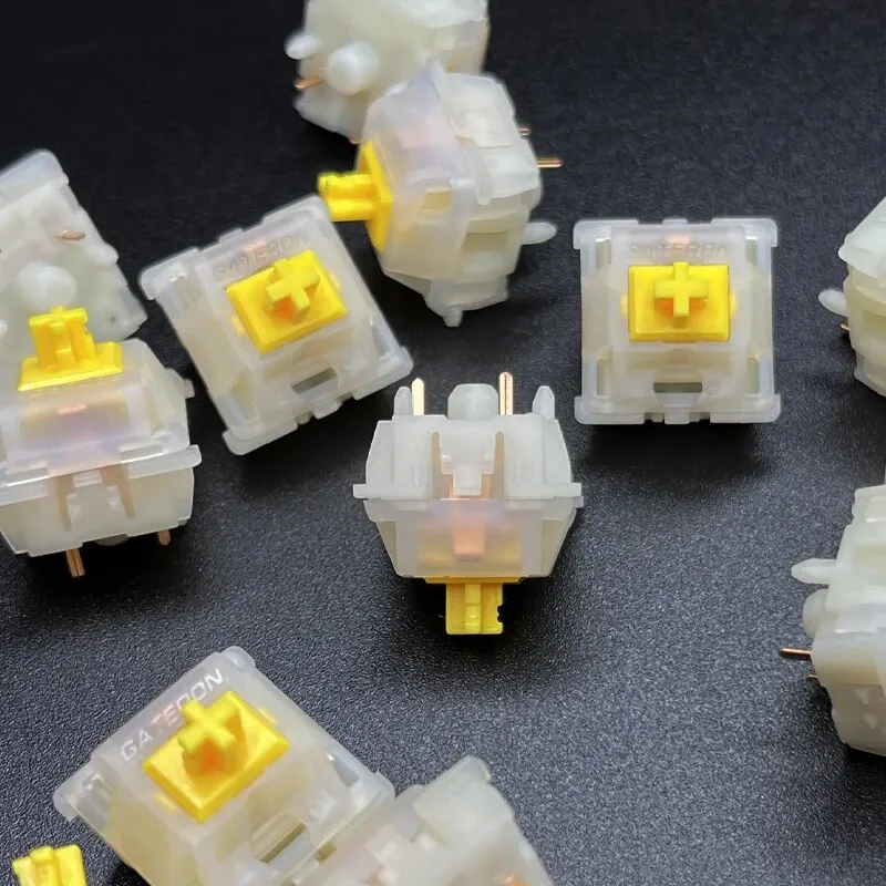 GATERON G Pro Milk Yellow Switch Mechanical Keyboard Accessory Lubrication Three-layer Pin 5pin