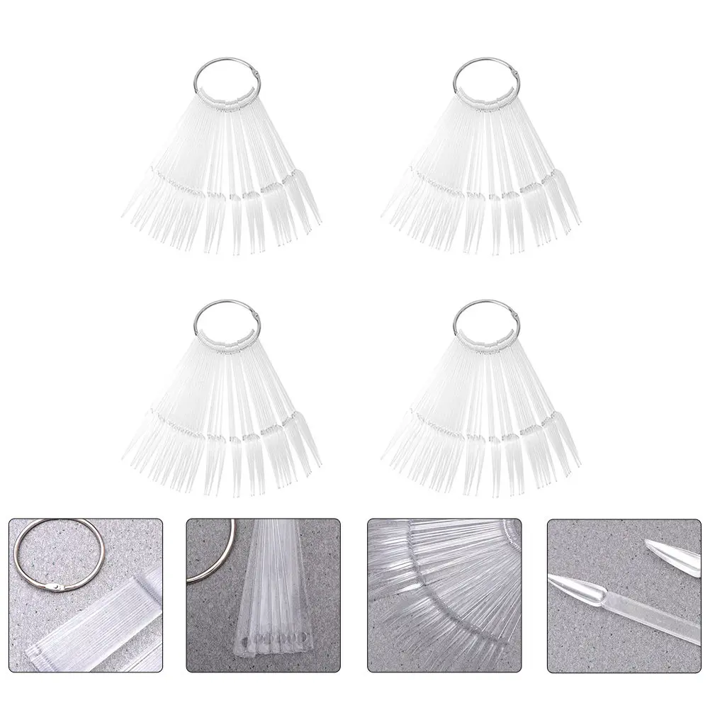 

160Pcs Nail Piece Color Cards Manicure Practice Display Fake Fingernail Tip Color Show Plate Nail Salon Tool Fake Fingernail Tip