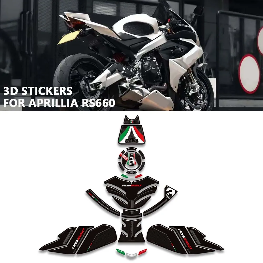 

Аксессуары для мотоциклов для Aprilia RS660, накладка на бак, ручки для бензина, мазута, комплект, коленный обтекатель, наклейки на крыло, наклейки, протектор