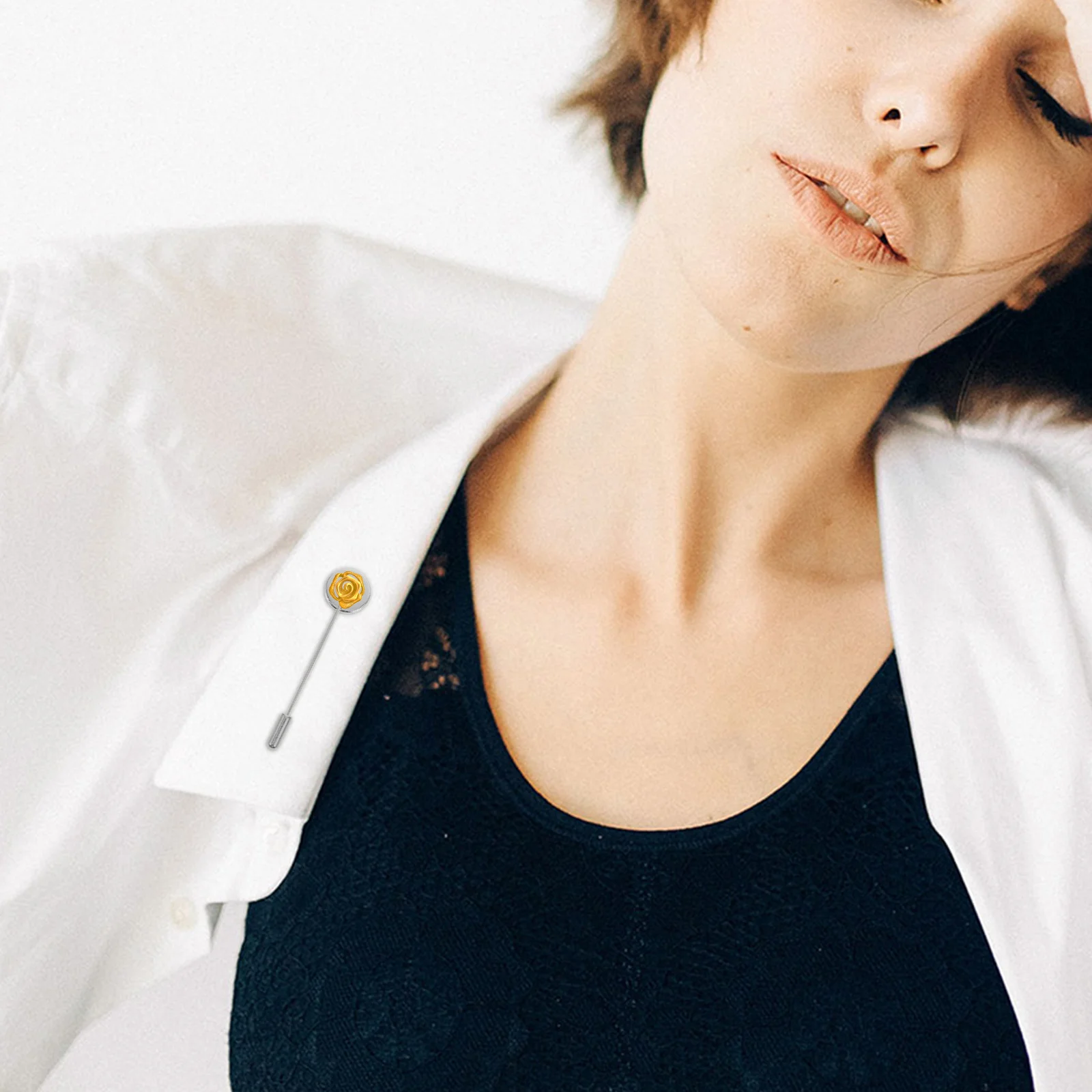 

10Pcs DIY Brooch Making Kit Round Tray Lapel Pin Sticks Alloy Craft Accessories for Women Round Tray Lapel Pin Sticks