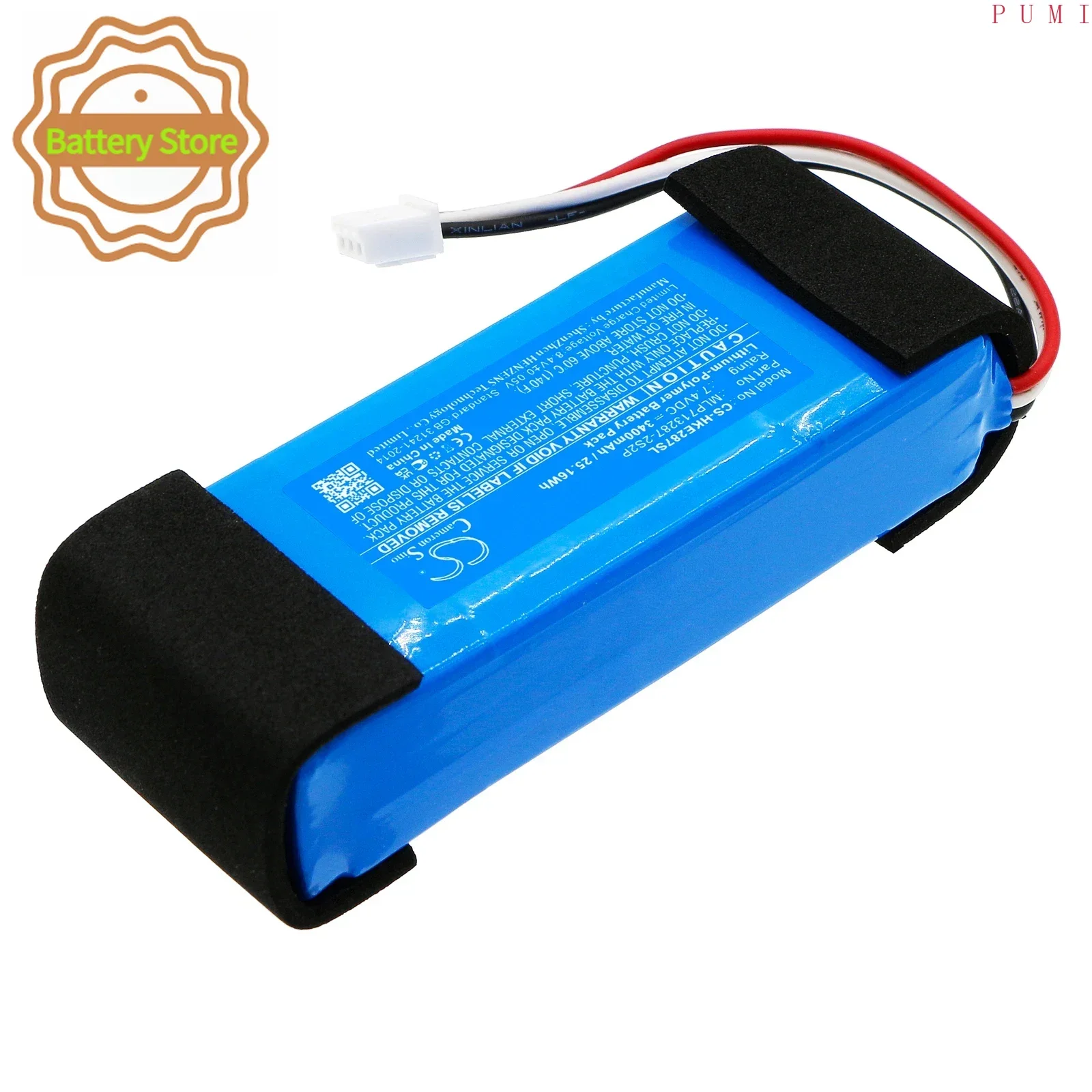 CS Replacement Battery for Harman/Kardon Esquire PN:MLP713287-2S2P 3400mAh / 25.16Wh