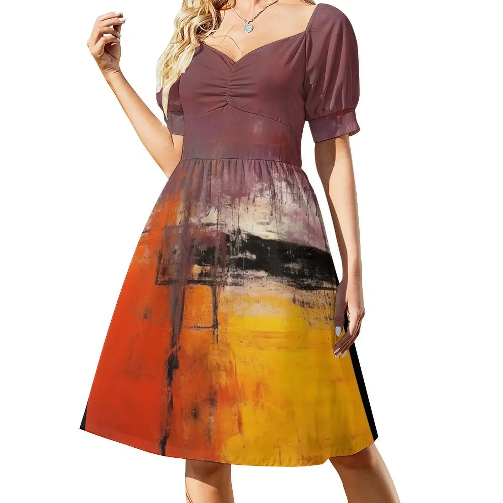 

Mark Rothko Print Sleeveless Dress loose summer dress summer clothes Dress