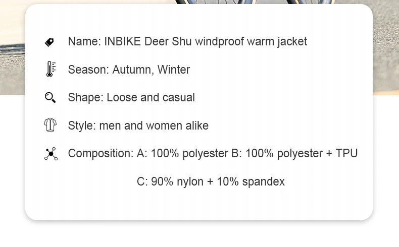 INBIKE Fleece Cycling Jackets Man Thermal Bike Softshell Jackets Windproof MTB Biking Clothing Road Bicycle Windbreaker for Men 8 S78cc8a6e19664acdae6f6307d05d0870y