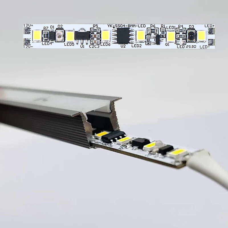 No Shadow Space 12V Hand Gesture IR Sensor Switch for DIY LED Cabinet/Closet Lights ON/OFF.