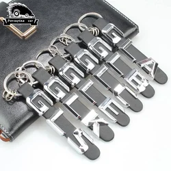 Zinc alloy leather Key Rings For Mercedes Benz GLA GLB GLC GLE GLK GLS 3D Car Keychain Metal Keyring Key Chain Rings Accessories