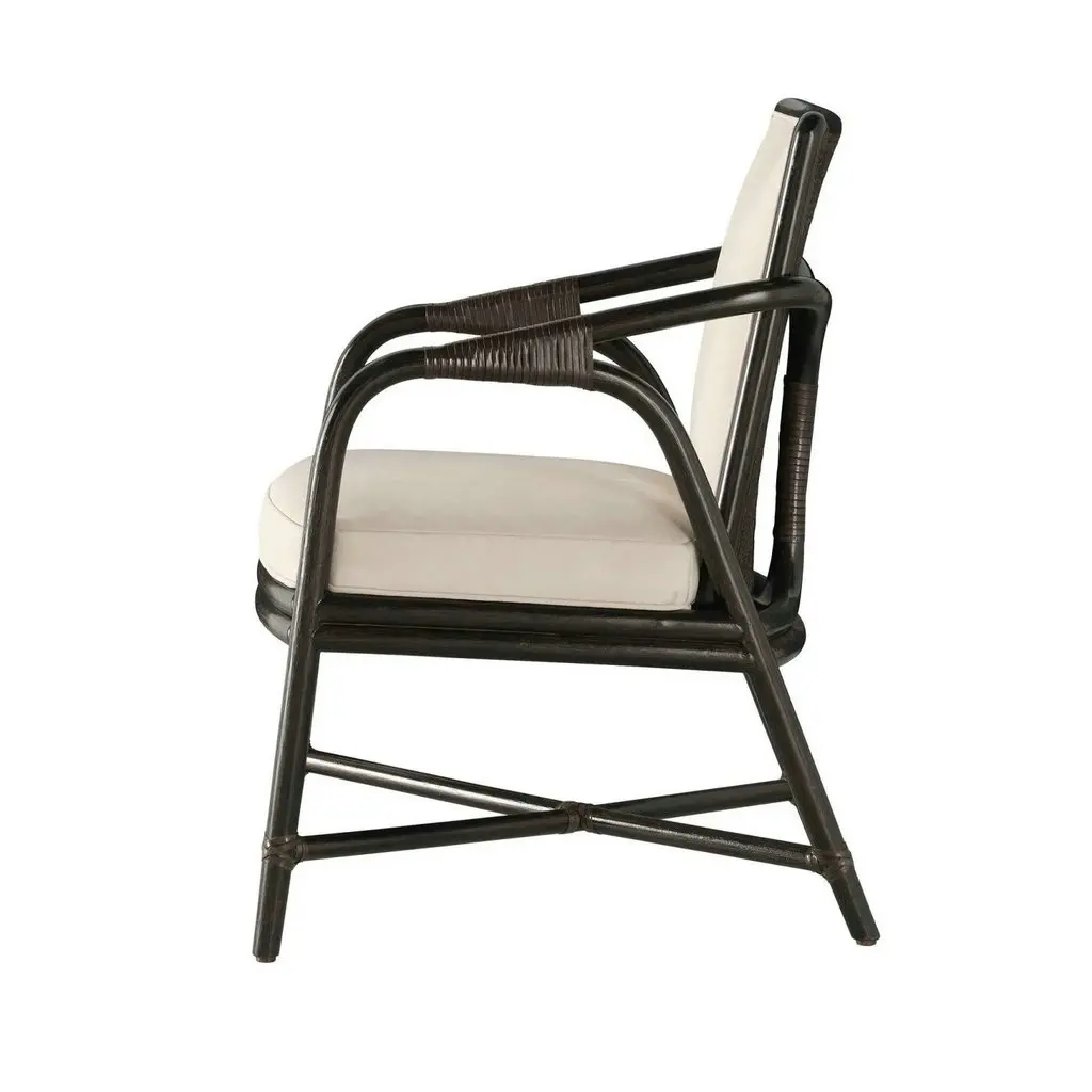 ※w  Louis Wicker Rattan Dining Meditation Arm Chair Indonesia Vietnam Commercial Cane Chair for Restaurant Cafe