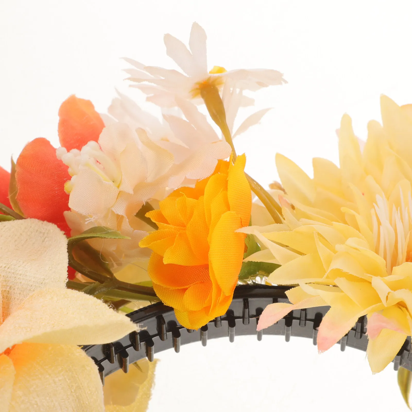 

Floral Flower Crown Headband for Women Artificial Cloth Flower Headpiece Elegant Wedding Party Tea Ceremony Photo Prop Fairy