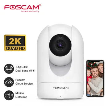 FOSCAM Home Security 4MP WiFi Camera Pan & Tilt 2.4/5GHz Draadloze IP Indoor Cam AI Menselijke detectie Home Video Bewakingscamera's