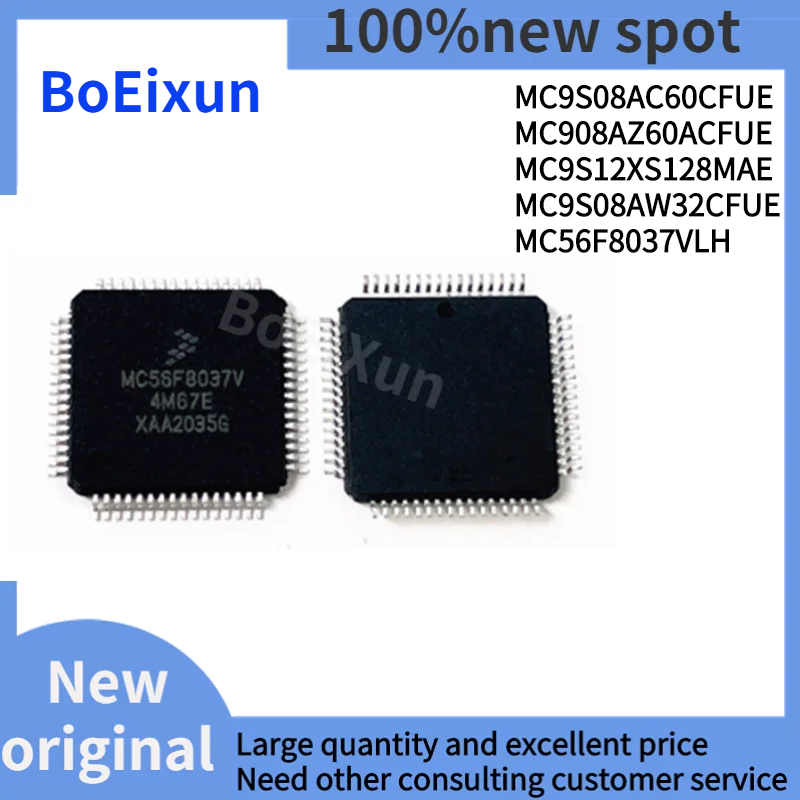 

(1piece)100% New MC9S08AC60 MC9S08AC60CFUE MC908AZ60ACFUE MC9S12XS128MAE MC9S08AW32CFUE MC56F8037VLH QFP-64 Chipset IC