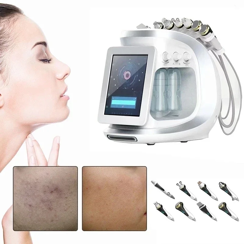 2024 new Portable 8 in 1 Machine Professiona Aqua Skin Care Facial Peeling RF BIO Oxygen Jet Water Skin Scrubber