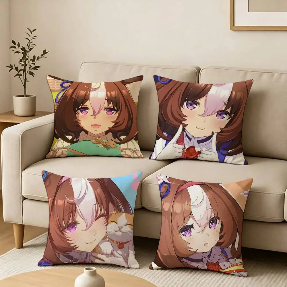 Game Meisho Doto Pretty Derby  Square Double-Sided printed Pillow Case Bedroom Bedside Pillow Sofa Cushion Cover