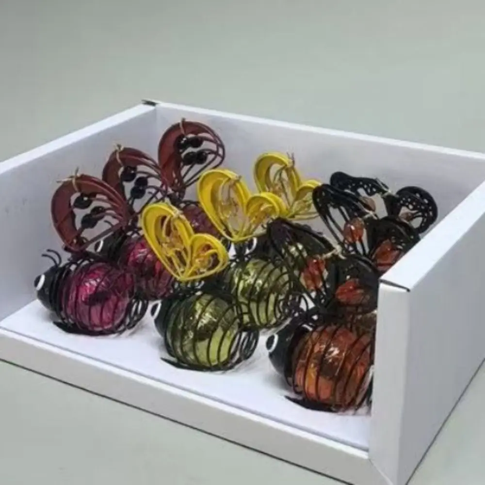 Metal Construction Solar-Powered Hanging Bee Light Solar-Powered LED Lighting LED Bugs Simulation Design Hanging Style