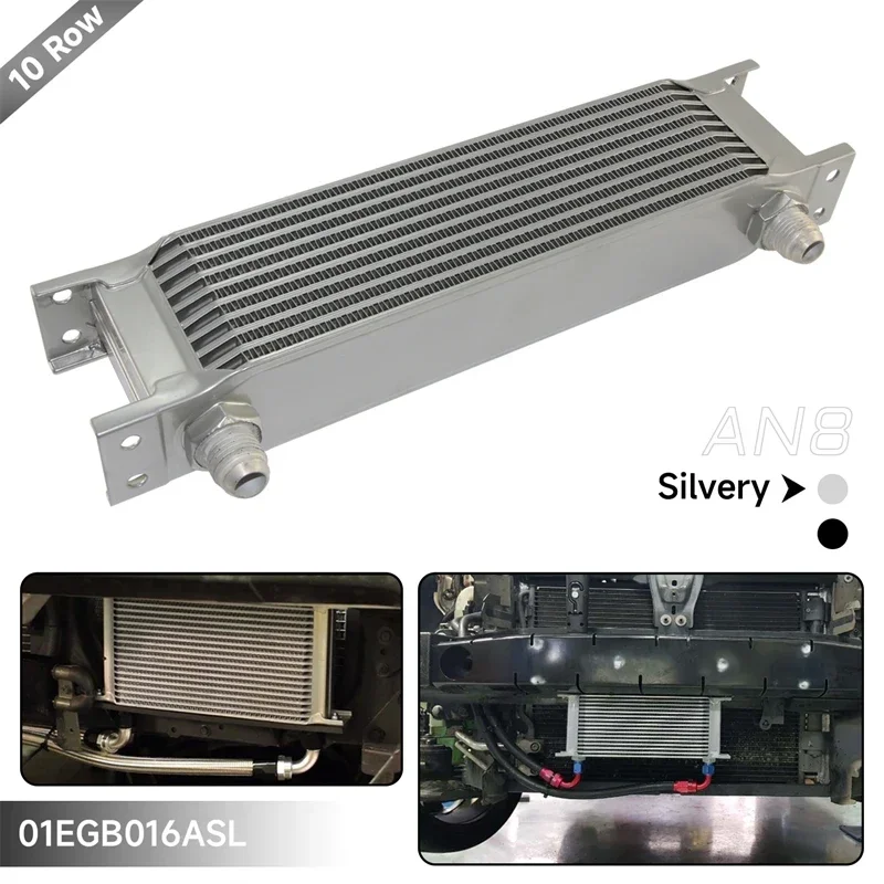 AN-8 10 Row  Universal Engine Transmission Oil Cooler 3/4