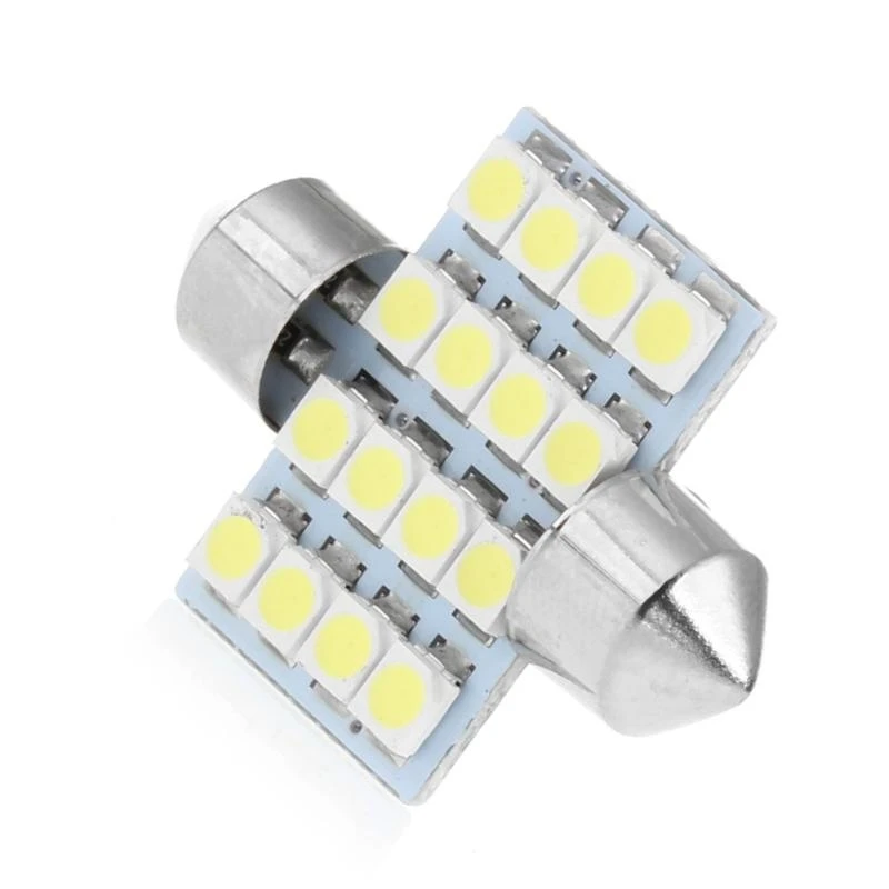 

P04D 1PC 31 мм 3528 16SMD Светодиодный купольный купол фестрон.