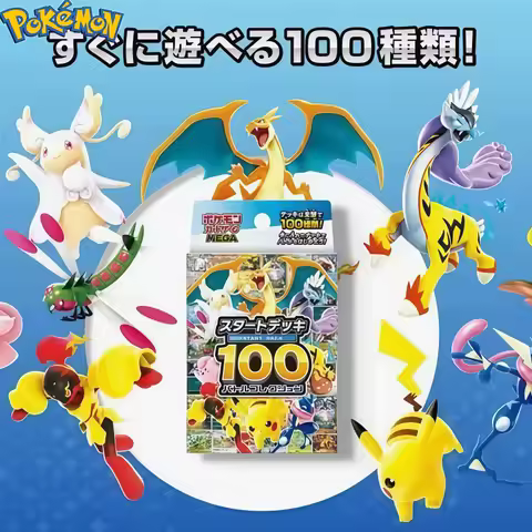 New Genuine Pokemon Center Japanese Ptcg Mega Start Deck 100 Pre Assembly Card Set 100 Sword Shield Card Battle Game Gifts Toys