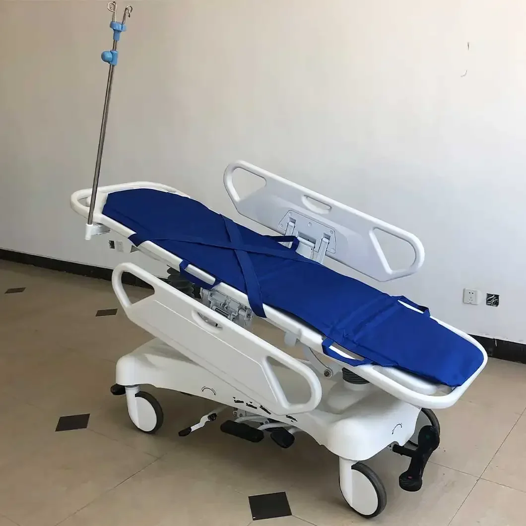 2025 Emergency Patient Transfer Trolley Metal And ABS Hospital Furniture Type For Medical Care Easy-to-Use