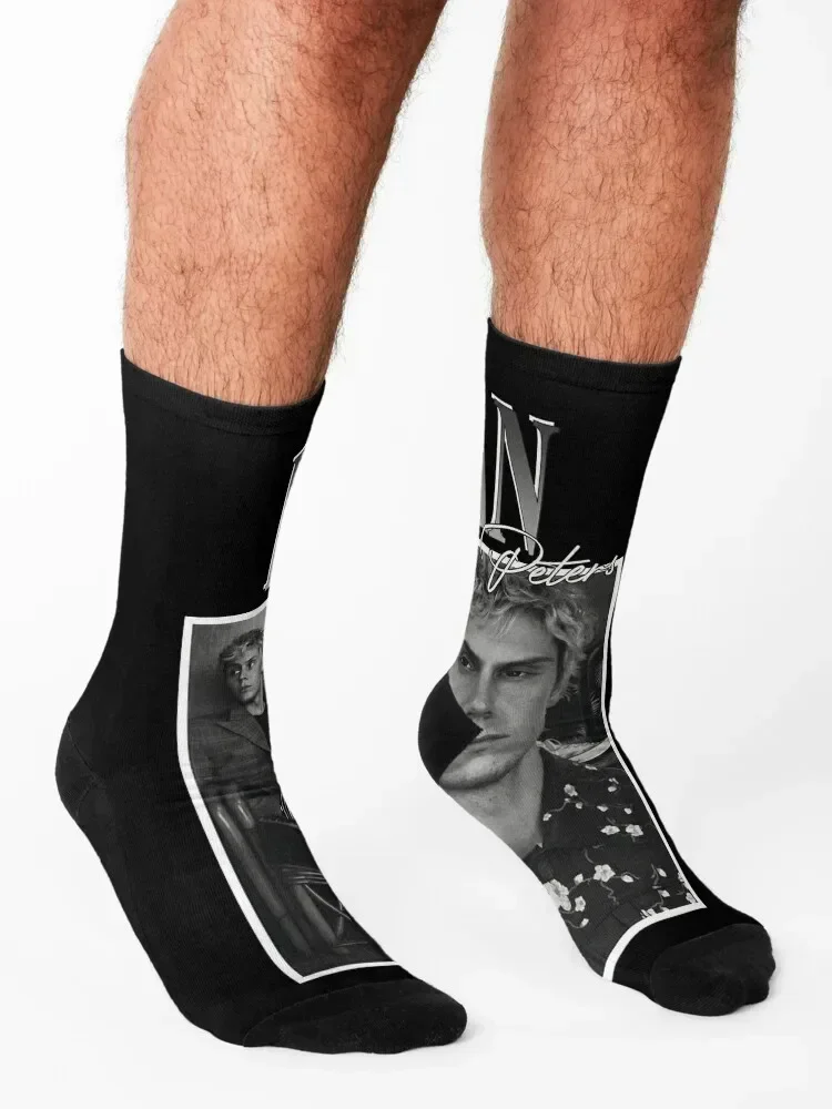 Regalo del día para Evan Peters Regalos para fanáticos de la película Calcetines Medias de halloween Calcetines de invierno antideslizantes de compresión Señoras Hombres