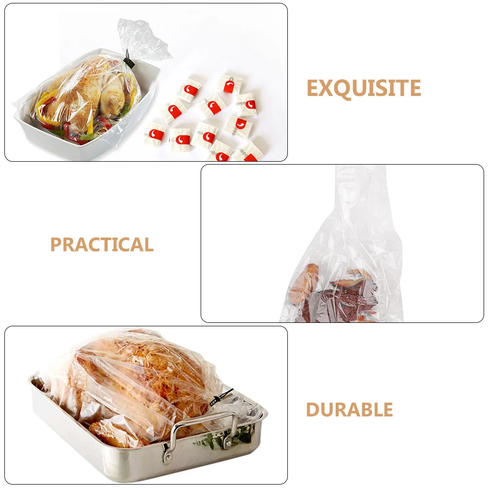 

150Pcs Oven Roast Bags Heat Resistant Turkey Chicken Ham Meat Baking Microwave Cooking Roast Chicken Package Bags