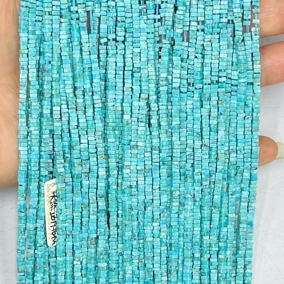 

Natural Blue Turquoise1.5x2.5mm Square Loose Beads Square Loose Beads Jewelry DIY Bracelet Necklace 38cm Manufacturer Wholesale