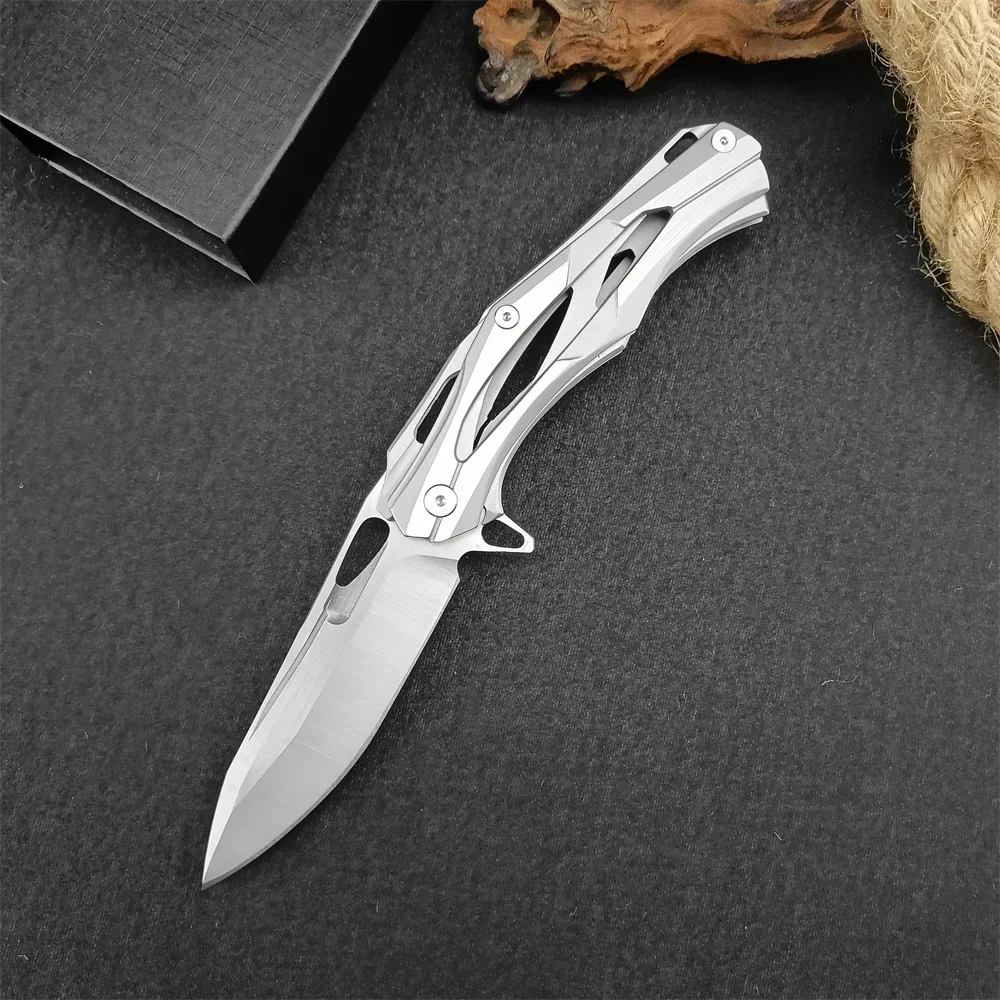 Folding Knife D2 Blade 420 Steel Handle High Quality Pocket Knife Outdoor EDC Camping Hiking Hunting Cutting Survival Tool