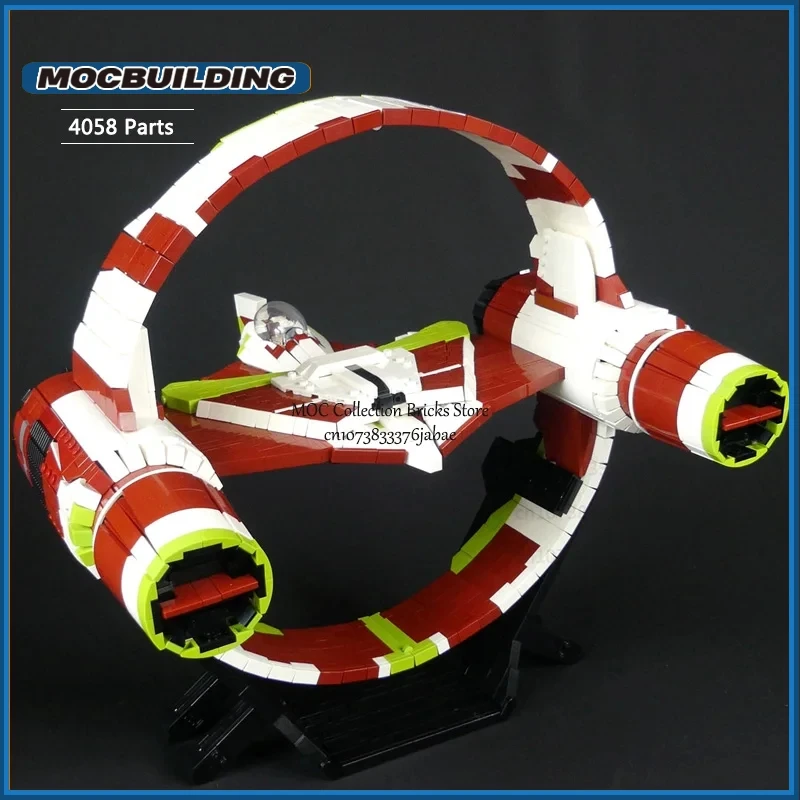 مشهد الفيلم MOC اللبنات الدائري مع ستارفايتر على الوقوف التكنولوجيا الطوب النقل ألعاب تعليمية إبداعية هدايا عيد الميلاد #3