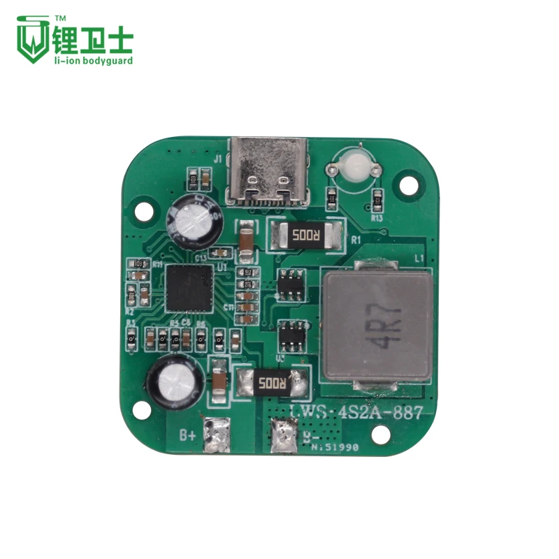 Type-C USB 2S-5S BMS 30W 20V 3.6V 4.2V 2A Lithium LiFePO4 LFP Battery Charging Boost Module PD3.0 UFP Fast Charge With Indicator