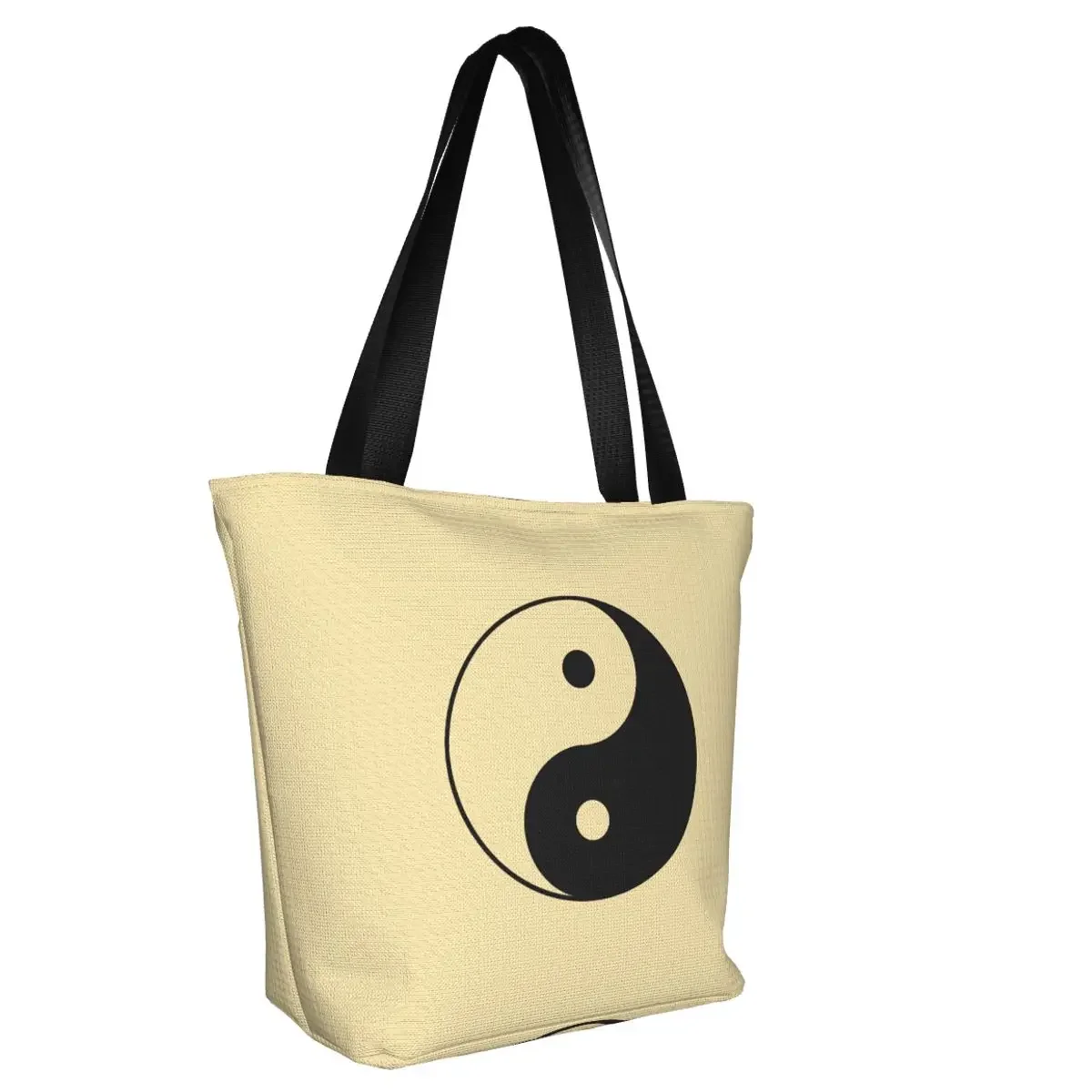 Custom Sign Shopping Canvas Bag Women Washable Grocery Peace Serenity Harmony Tote Shopper Bags