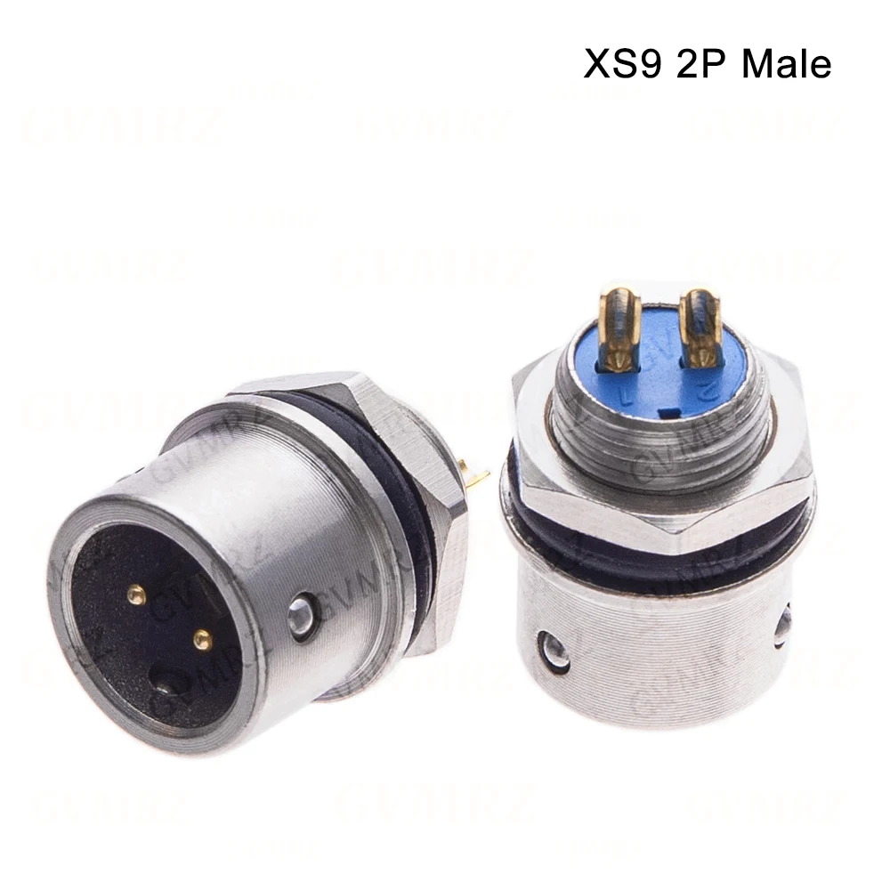 XS9 2PIN 3PIN 4PIN 5PIN 2P 3P 4P 5P Docking Aviation Plug Socket Waterproof Circular Connector Integrated circuit
