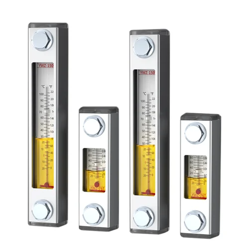 Medidor de nivel de fluido de tanque hidráulico de carcasa de aluminio, medidor de nivel de aceite, medidor de nivel de agua, termómetro de agua estándar de aceite YWZ 50T-500T