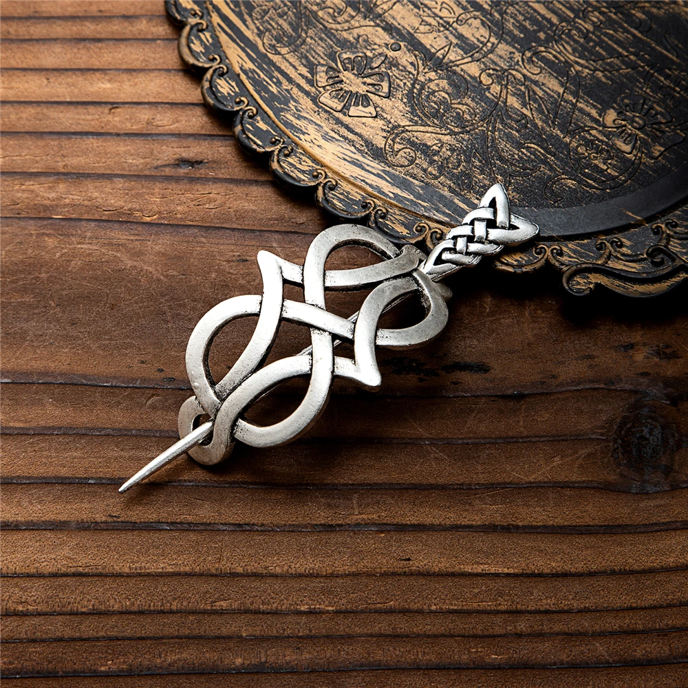 Retro Minimalist Vikings Celtic Knot Hair Clips Hairpin Norse Runes Witch Slide Stick Hair Accessories Women Girls Pagan Jewelry