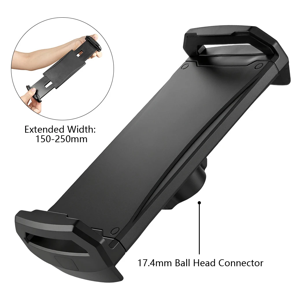 Universell Verstellbare Tablet-Halterung für 5-12,9 Zoll iPad Ständer Mobiler Halter 17,4mm Loch Kugelkopfhalterung Tablet-PC Klemmständer – Detail 4