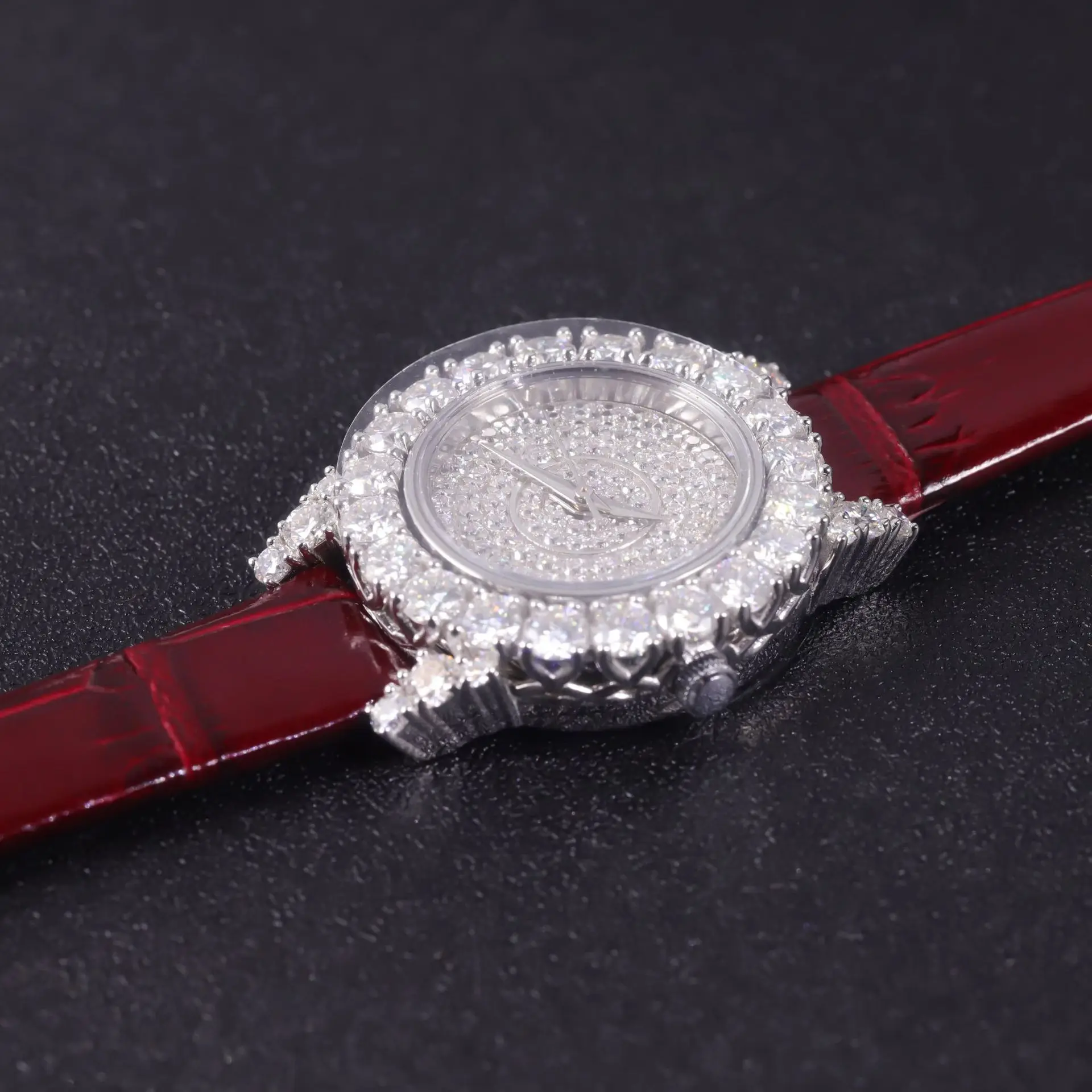 Superior Jewelry Moissanite Waterproof Luxury Watch Gift Fashion Women's 925 Sterling Silver Zircon Quartz Wristwatches Ladies