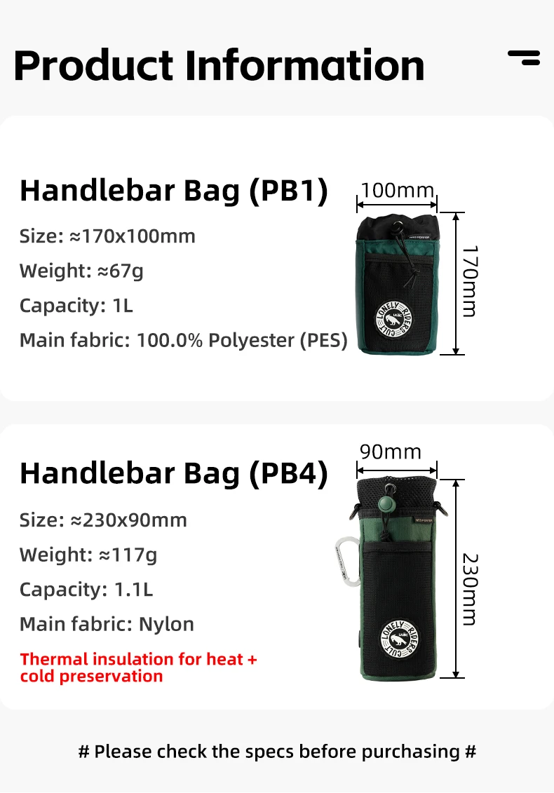 ULAC Fahrrad-Lenkertasche, 1/1,1 l, MTB, Rennrad, Roller, C-HOLD, wasserdichte Vorbautasche, Radfahren, Wasserflaschentasche mit abnehmbarem Streifen – Detail 19