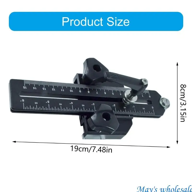 Adjustable Thin Rips Jig Aluminum Alloys Woodworking T Track Jig Guide For Precisions Cut On Tablesaw Bandsaws Routers 448A