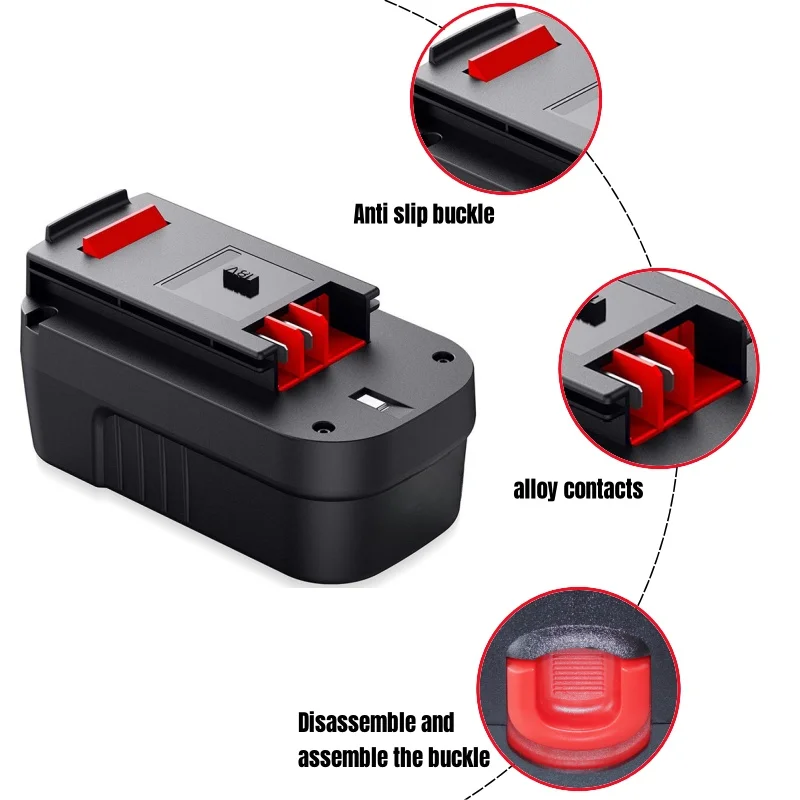 18V 8000mAh Batterie For Black & Decker A18 A1718NH User Ins B18 HPB18-OPE FS1800CS FS1800D-2 FS1800ID